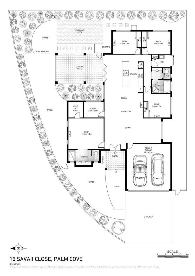 Floorplan of Homely house listing, 16 Savaii Close, Palm Cove QLD 4879