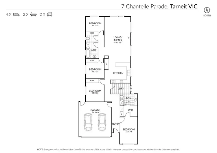 Floorplan of Homely house listing, 7 Chantelle Parade, Tarneit VIC 3029