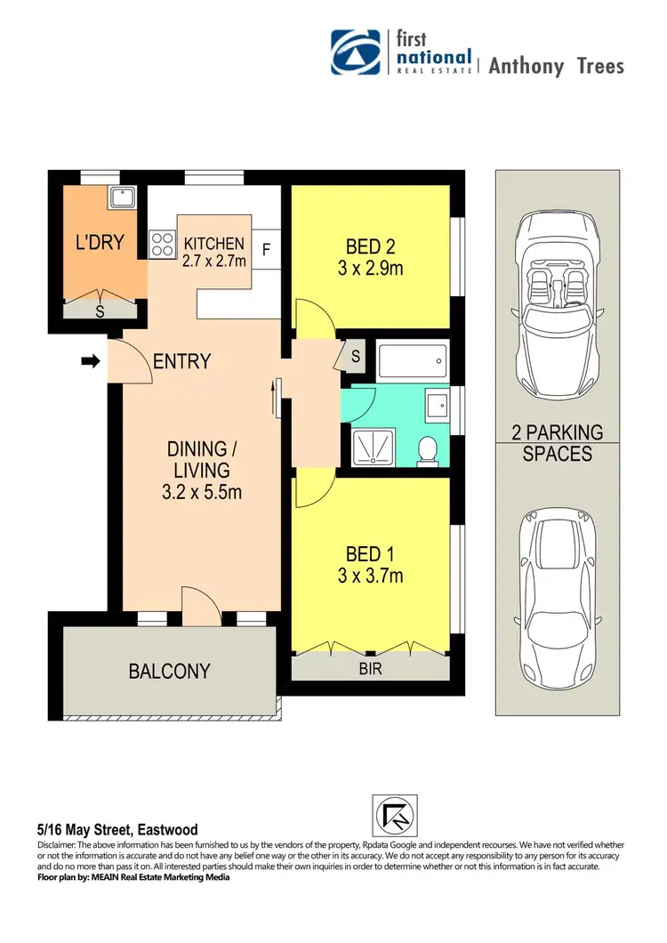 Floorplan of Homely unit listing, 5/16 May Street, Eastwood NSW 2122