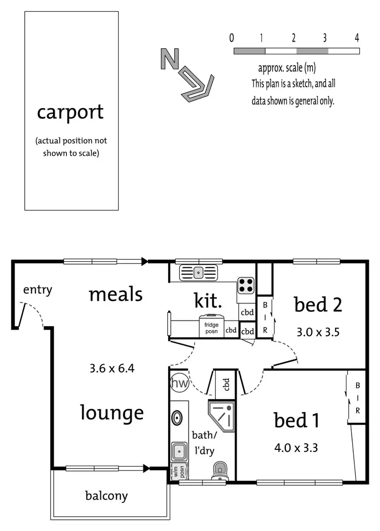 Floorplan of Homely apartment listing, 1/128 Mt Dandenong Road, Croydon VIC 3136