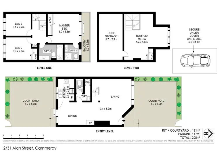 Floorplan of Homely townhouse listing, 2/31 Alan Street, Cammeray NSW 2062