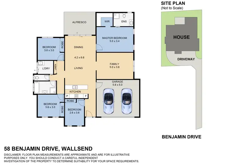 Floorplan of Homely house listing, 58 Benjamin Drive, Wallsend NSW 2287