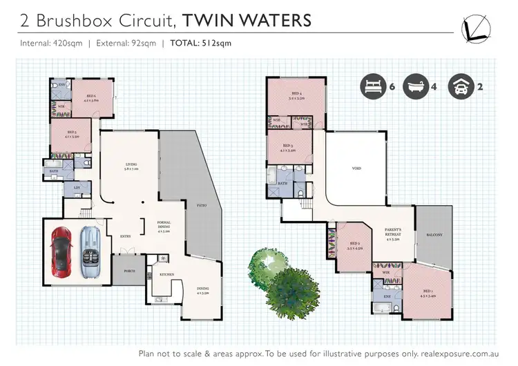 Floorplan of Homely house listing, 2 Brushbox Circuit, Twin Waters QLD 4564