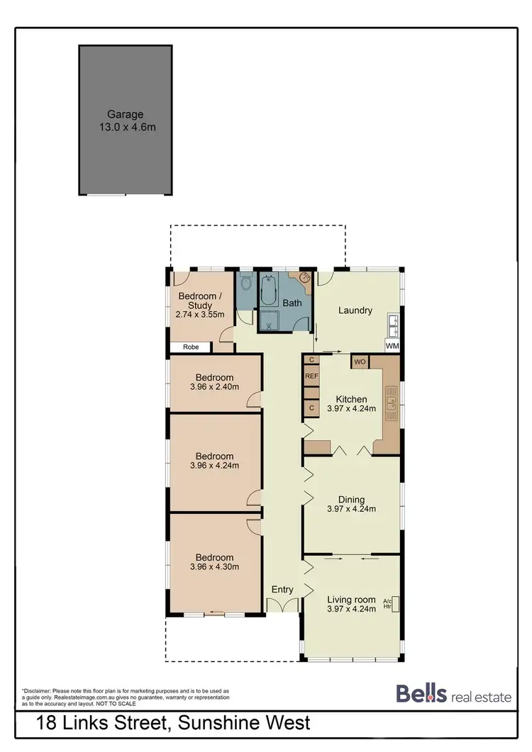 Floorplan of Homely house listing, 18 Links Street, Sunshine West VIC 3020