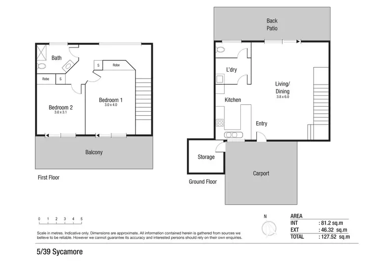 Floorplan of Homely townhouse listing, 5/39 Sycamore Street, Pimlico QLD 4812