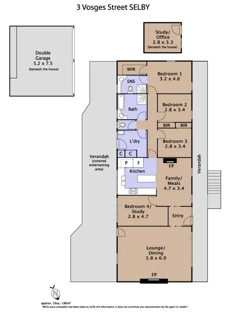 Floorplan of Homely house listing, 3 Vosges Street, Selby VIC 3159