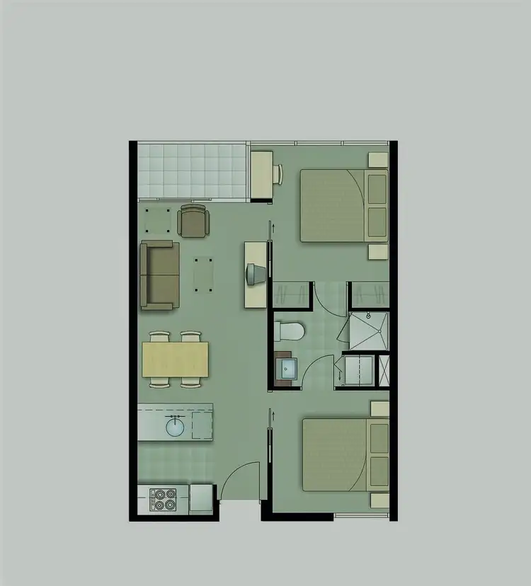 Floorplan of Homely apartment listing, 2507/8 Franklin Street, Melbourne VIC 3000