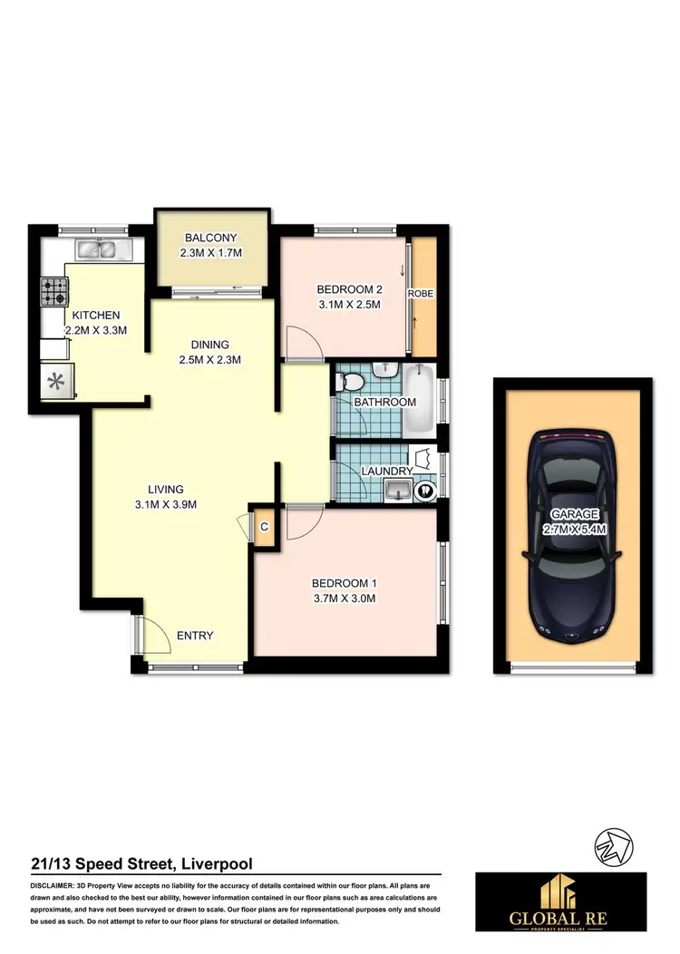 Floorplan of Homely apartment listing, 21/13 Speed Street, Liverpool NSW 2170