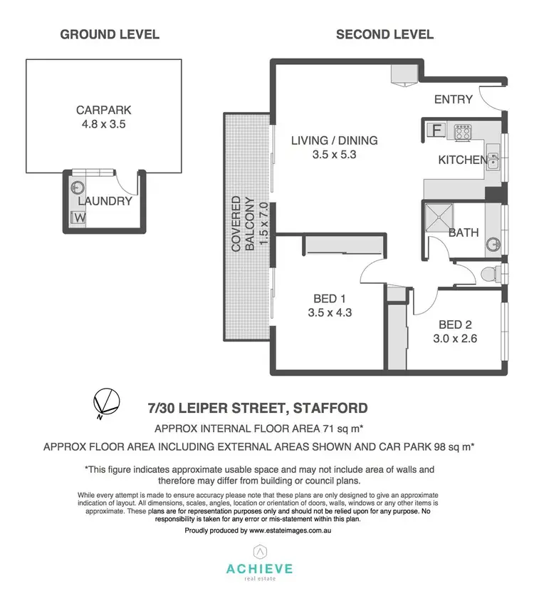 Floorplan of Homely unit listing, 7/30 Leiper Street, Stafford QLD 4053