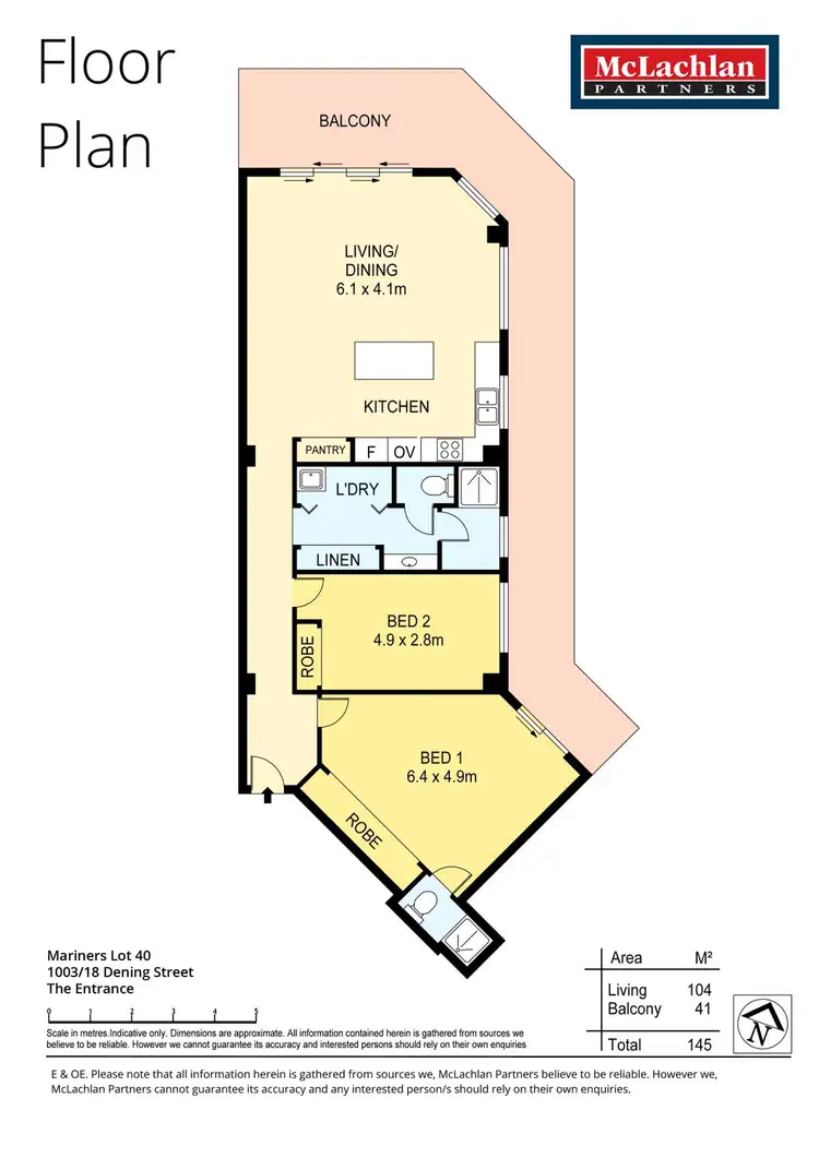 Floorplan of Homely apartment listing, 1003/18 Dening Street, The Entrance NSW 2261