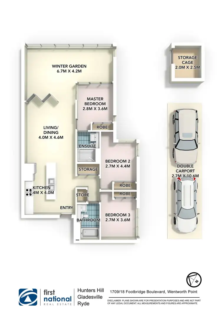 Floorplan of Homely apartment listing, 1709/18 Footbridge Boulevard, Wentworth Point NSW 2127