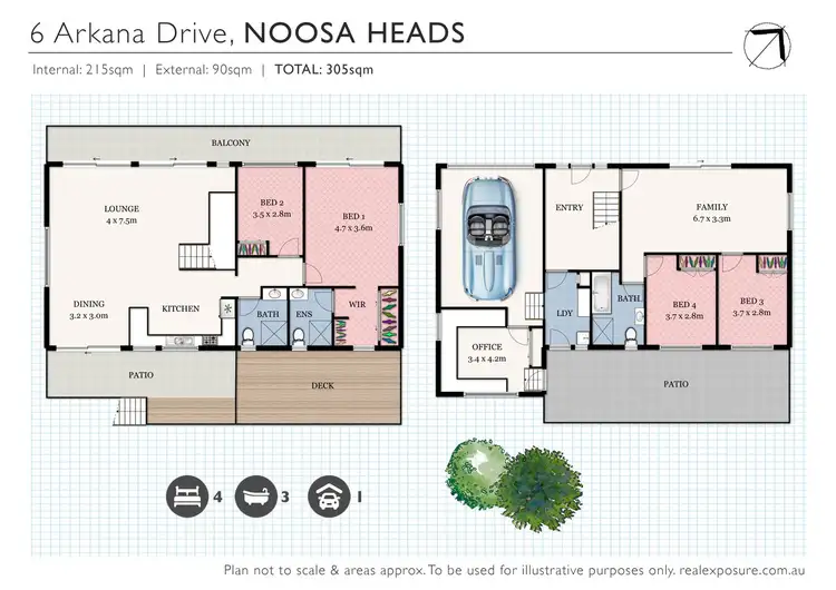 Floorplan of Homely house listing, 6 Arkana Drive, Noosa Heads QLD 4567