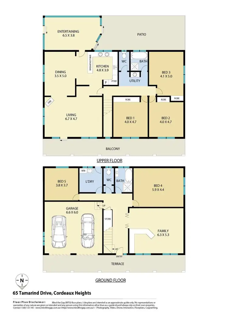 Floorplan of Homely house listing, 65 Tamarind Drive, Cordeaux Heights NSW 2526