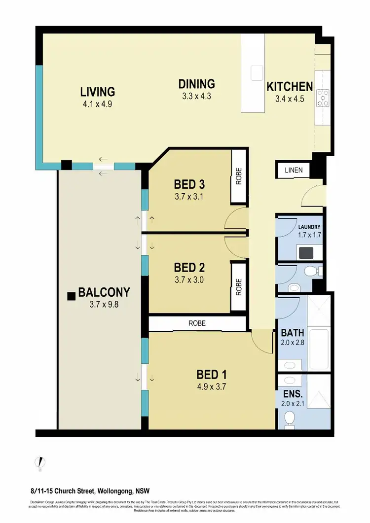 Floorplan of Homely apartment listing, 8/11-15 Church Street, Wollongong NSW 2500