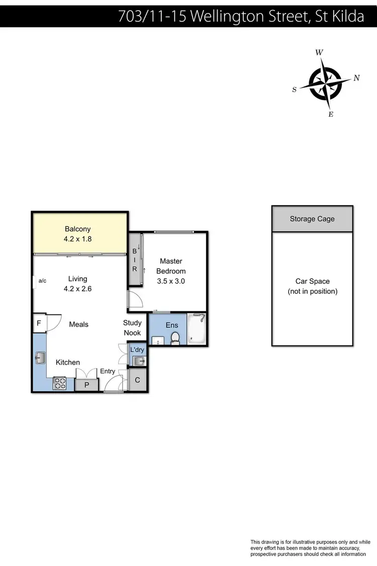 Floorplan of Homely unit listing, 703/11-15 Wellington Street, St Kilda VIC 3182