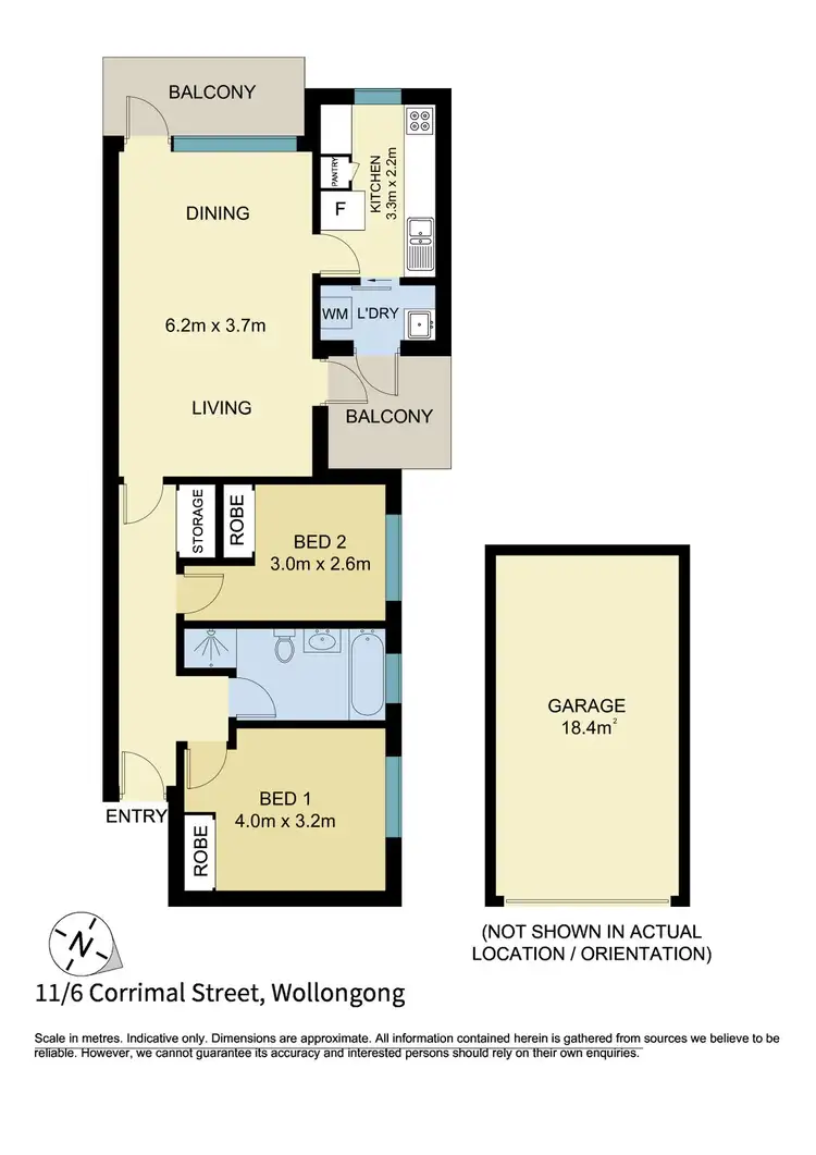 Floorplan of Homely apartment listing, 11/6 Corrimal Street, Wollongong NSW 2500