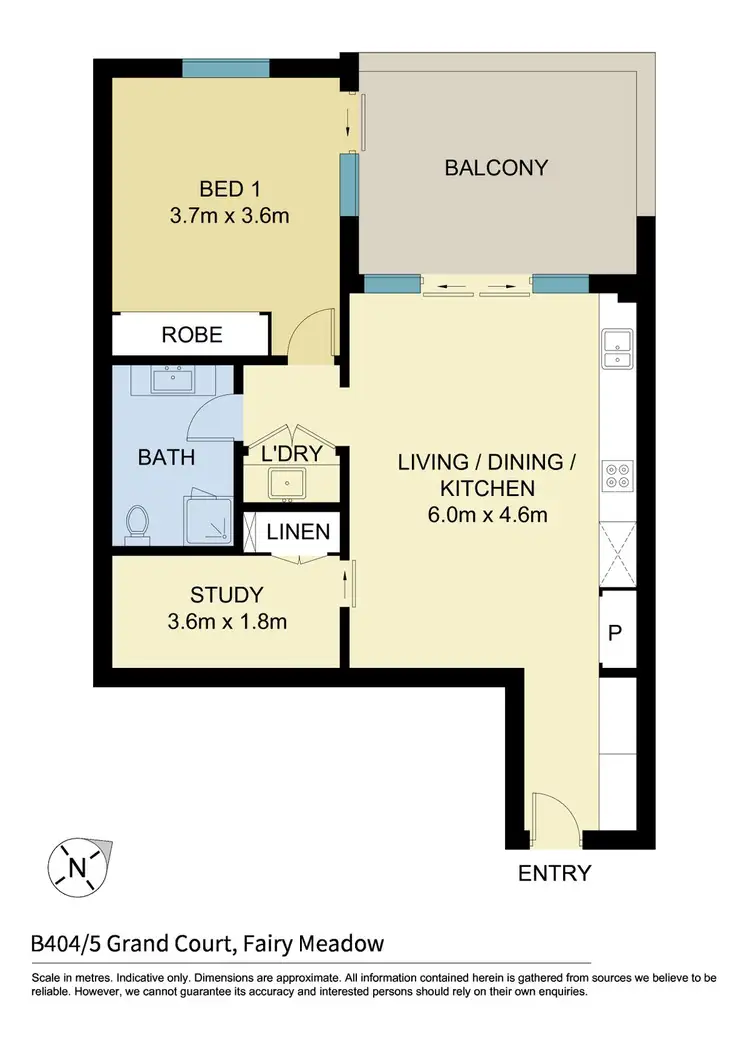 Floorplan of Homely apartment listing, B404/5 Grand Court, Fairy Meadow NSW 2519