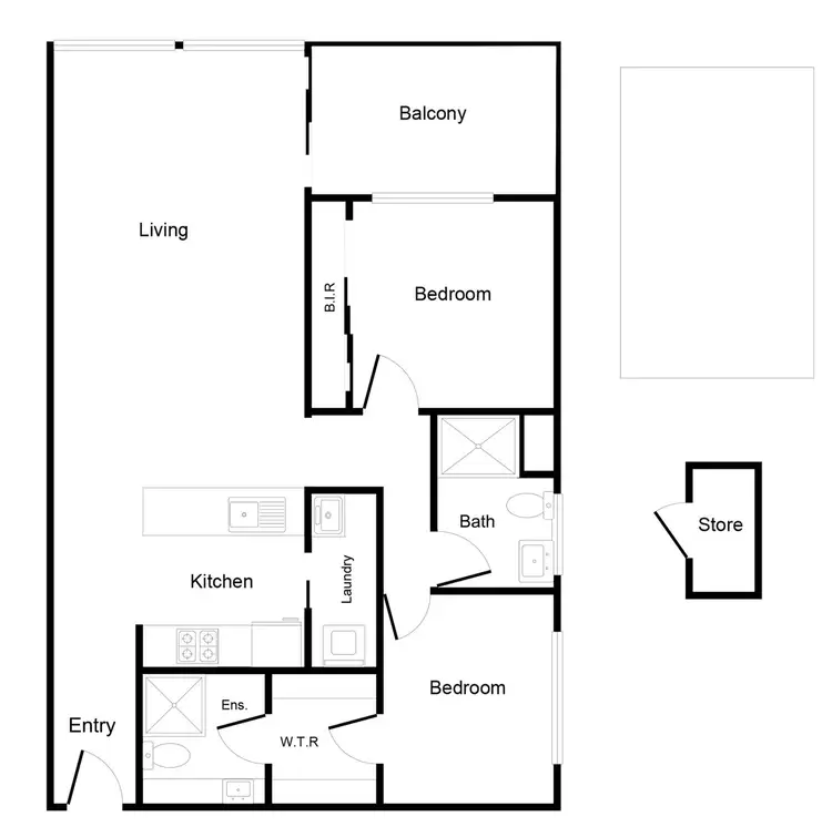 Floorplan of Homely apartment listing, 202/90 La Scala Avenue, Maribyrnong VIC 3032
