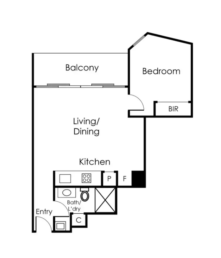 Floorplan of Homely apartment listing, 1701/673 La Trobe Street, Docklands VIC 3008