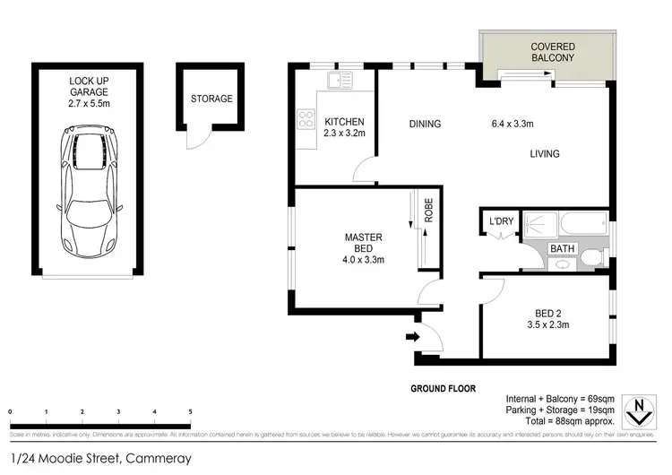 Floorplan of Homely apartment listing, 1/24 Moodie Street, Cammeray NSW 2062