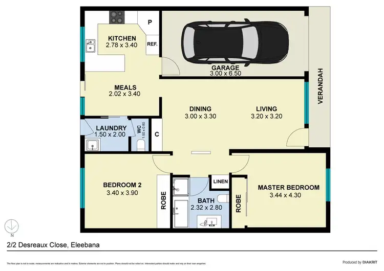 Floorplan of Homely house listing, 2/2 Desreaux Close, Eleebana NSW 2282