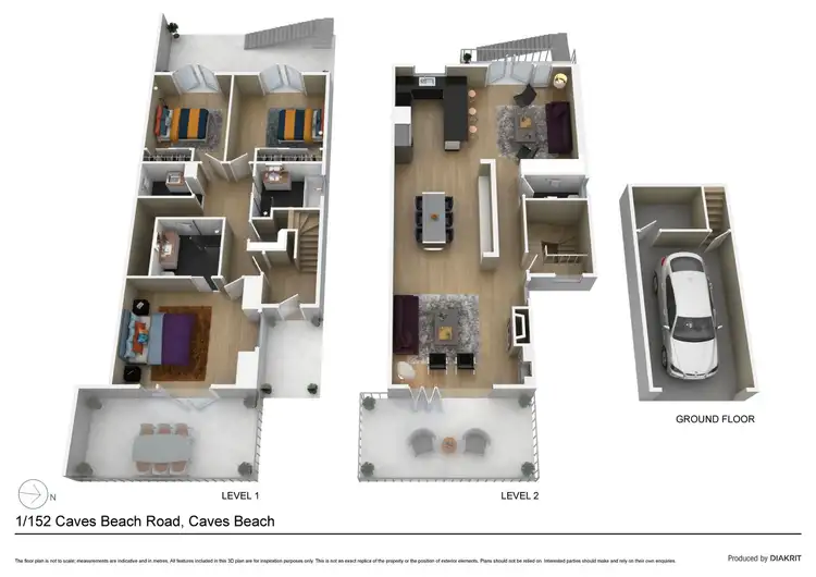 Floorplan of Homely unit listing, 1/152 Caves Beach Road, Caves Beach NSW 2281