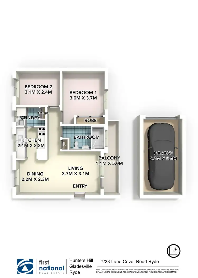 Floorplan of Homely apartment listing, 7/23 Lane Cove Road, Ryde NSW 2112