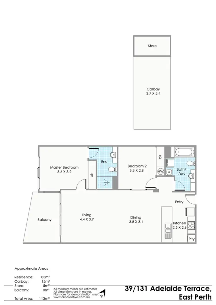 Floorplan of Homely apartment listing, 39/131 Adelaide Terrace, East Perth WA 6004