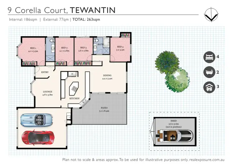 Floorplan of Homely house listing, 9 Corella Court, Tewantin QLD 4565