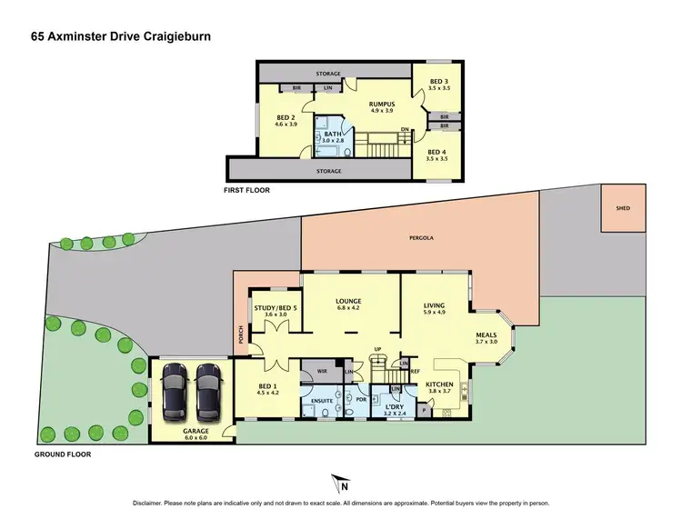 Floorplan of Homely house listing, 65 Axminster Drive, Craigieburn VIC 3064