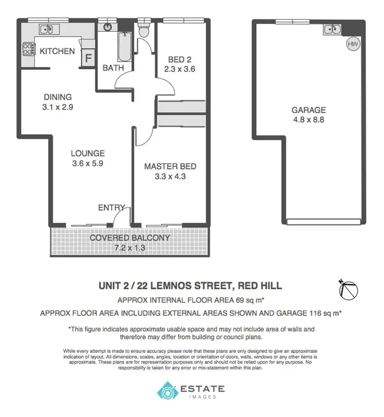 Floorplan of Homely unit listing, 2/22 Lemnos Street, Red Hill QLD 4059