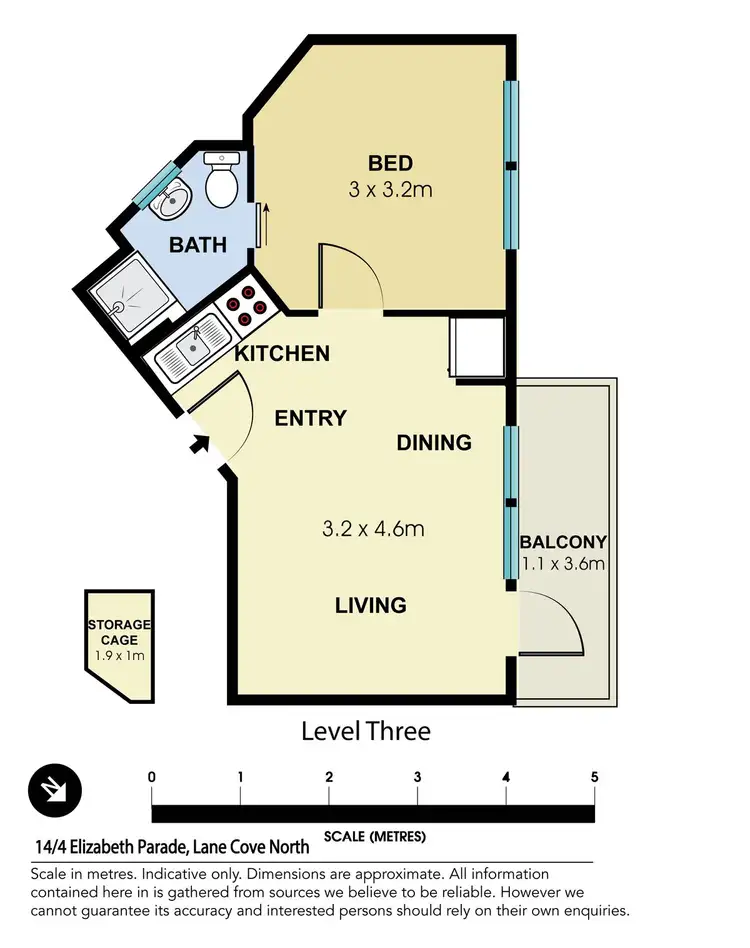 Floorplan of Homely apartment listing, 14/4 Elizabeth Parade, Lane Cove NSW 2066