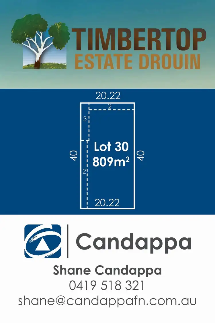 Floorplan of Homely land listing, LOT 30 Timbertop Crescent, Drouin VIC 3818