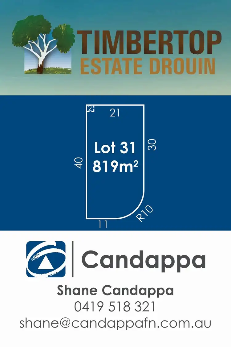 Floorplan of Homely land listing, 32 (LOT 31) Timbertop Crescent, Drouin VIC 3818