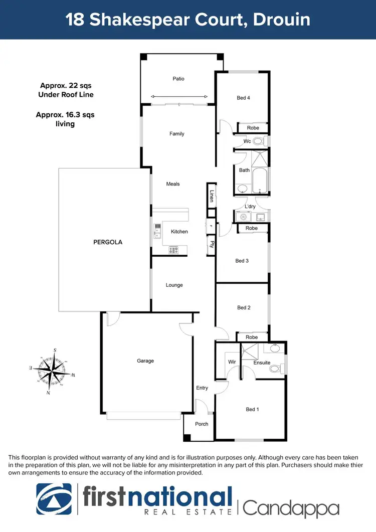 Floorplan of Homely house listing, 18 Shakespeare Court, Drouin VIC 3818