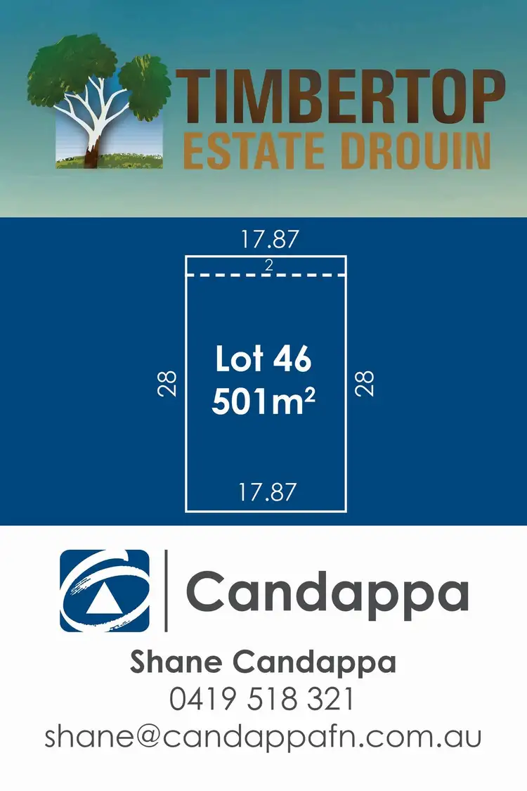 Floorplan of Homely land listing, 10 (LOT 46) Timbertop Crescent, Drouin VIC 3818