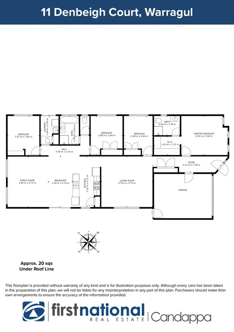 Floorplan of Homely house listing, 11 Denbeigh Court, Warragul VIC 3820