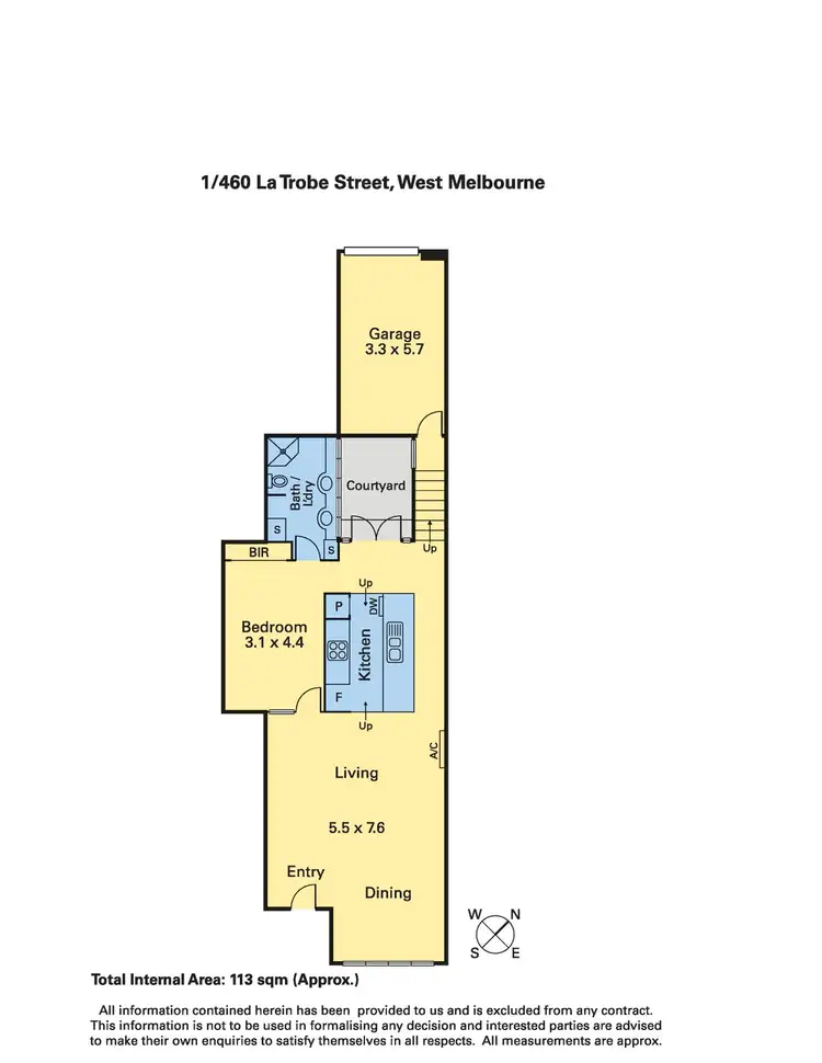 Floorplan of Homely apartment listing, 1/460 La Trobe Street, West Melbourne VIC 3003