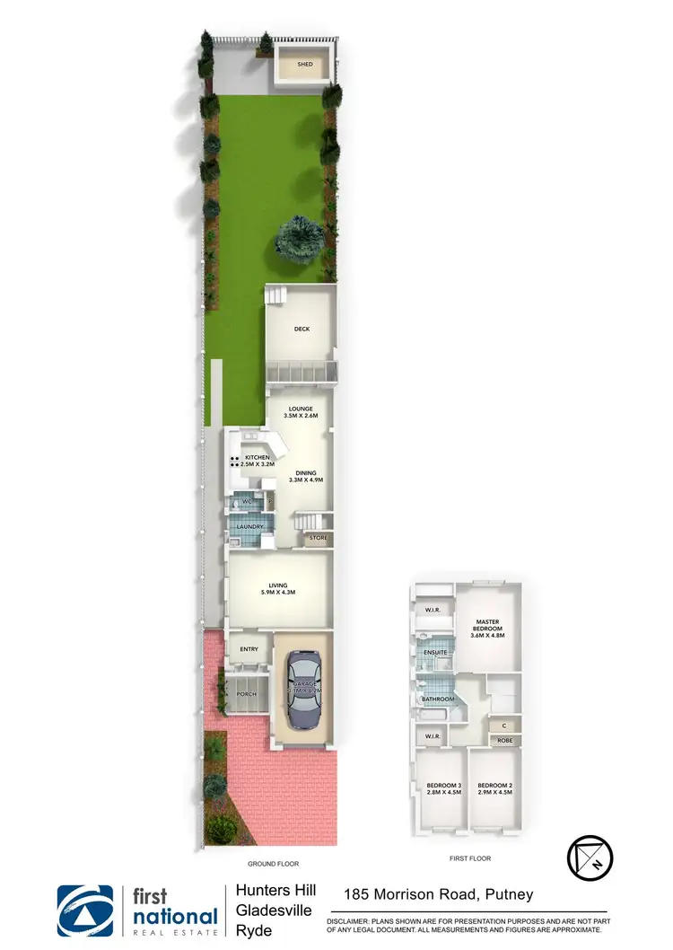 Floorplan of Homely semi-detached listing, 185 Morrison Road, Putney NSW 2112