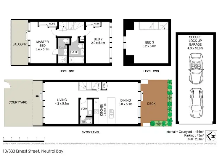 Floorplan of Homely townhouse listing, 10/333 Ernest Street, Neutral Bay NSW 2089