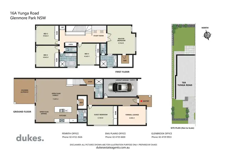 Floorplan of Homely semi-detached listing, 16A Yunga Road, Glenmore Park NSW 2745