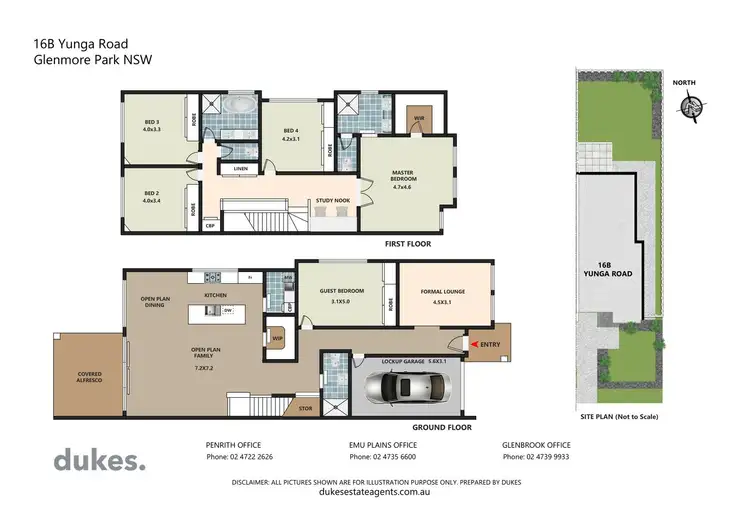 Floorplan of Homely semi-detached listing, 16B Yunga Road, Glenmore Park NSW 2745