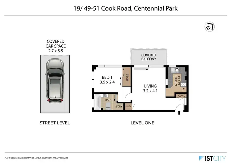 Floorplan of Homely apartment listing, 19/49 Cook Road, Centennial Park NSW 2021