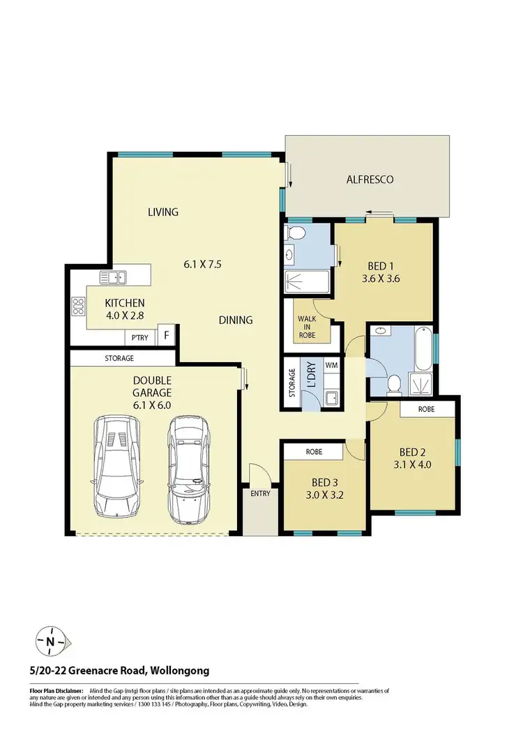 Floorplan of Homely villa listing, 5/20-22 Greenacre Road, Wollongong NSW 2500