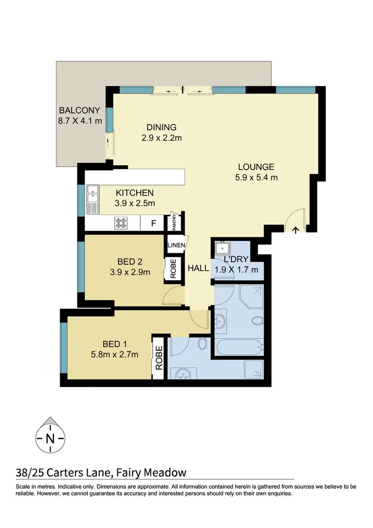 Floorplan of Homely apartment listing, 38/25 Carters Lane, Fairy Meadow NSW 2519