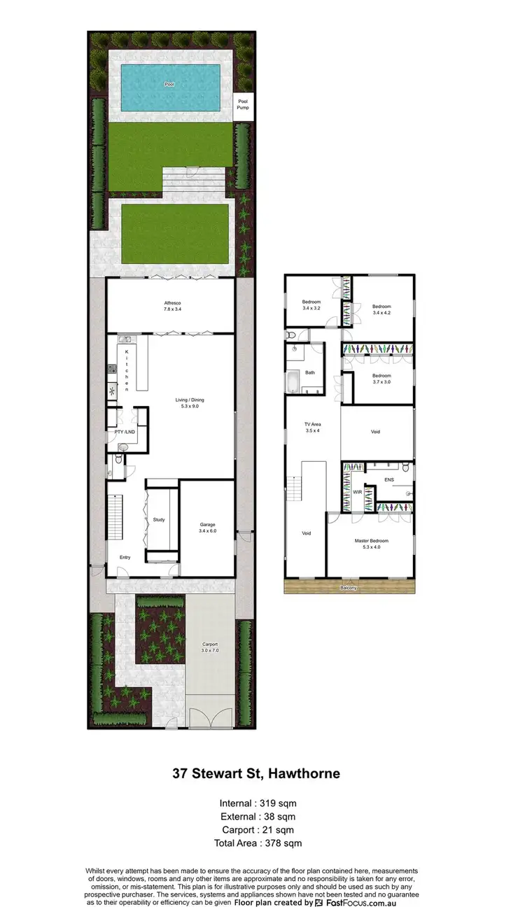 Floorplan of Homely house listing, 37 Stewart Street, Hawthorne QLD 4171