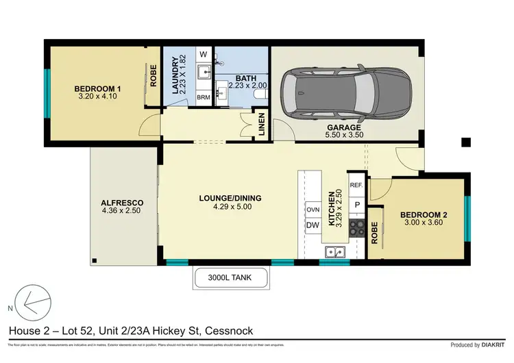 Floorplan of Homely villa listing, 2/23a Hickey Street, Cessnock NSW 2325