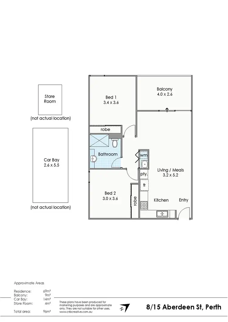Floorplan of Homely apartment listing, 8/15 Aberdeen Street, Perth WA 6000