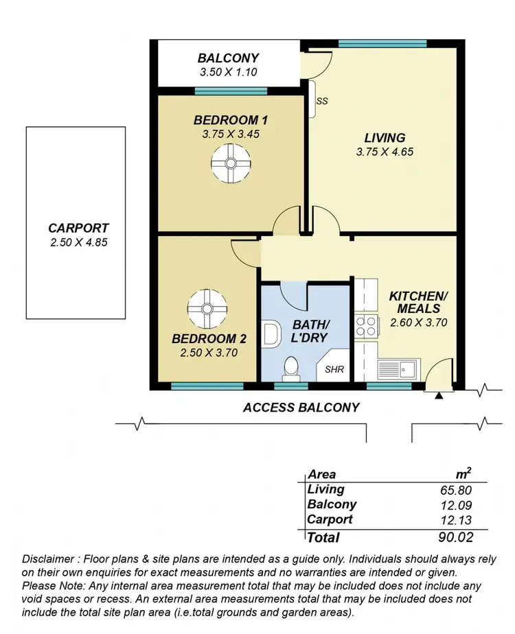 Floorplan of Homely unit listing, 12/30 Oaklands Road, Somerton Park SA 5044