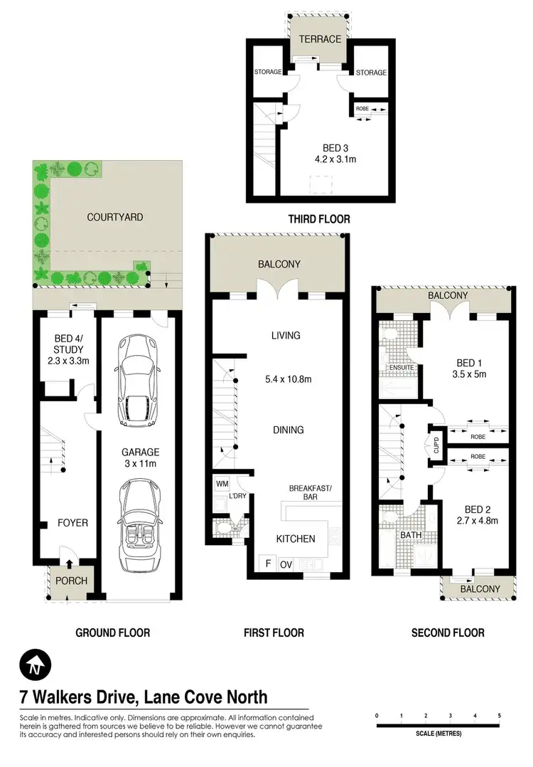 Floorplan of Homely townhouse listing, 7 Walkers Drive, Lane Cove NSW 2066